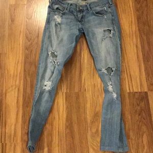 Distressed Hollister jeans